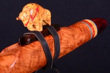 Amboyna Burl Native American Flute, Minor, Mid F#-4, #H34K